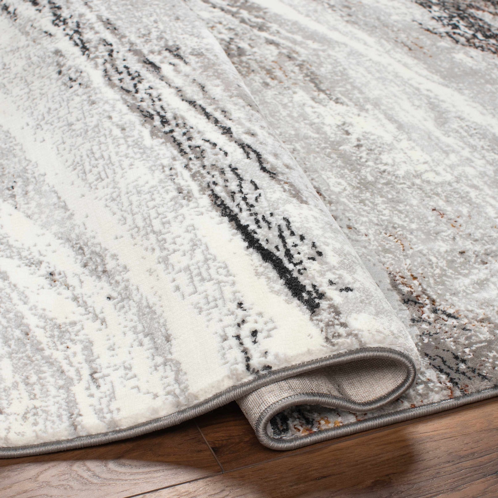 Glain Gray & Brown Marble Area Rug - Clearance - Ornate Home