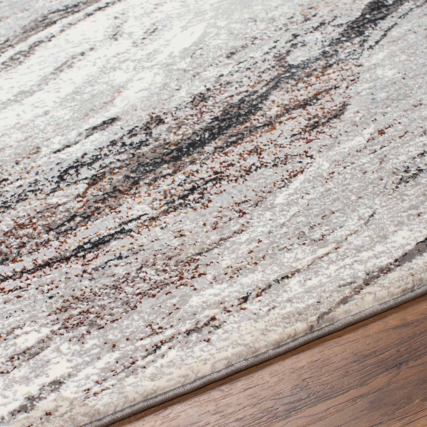 Glain Gray & Brown Marble Area Rug - Clearance - Ornate Home