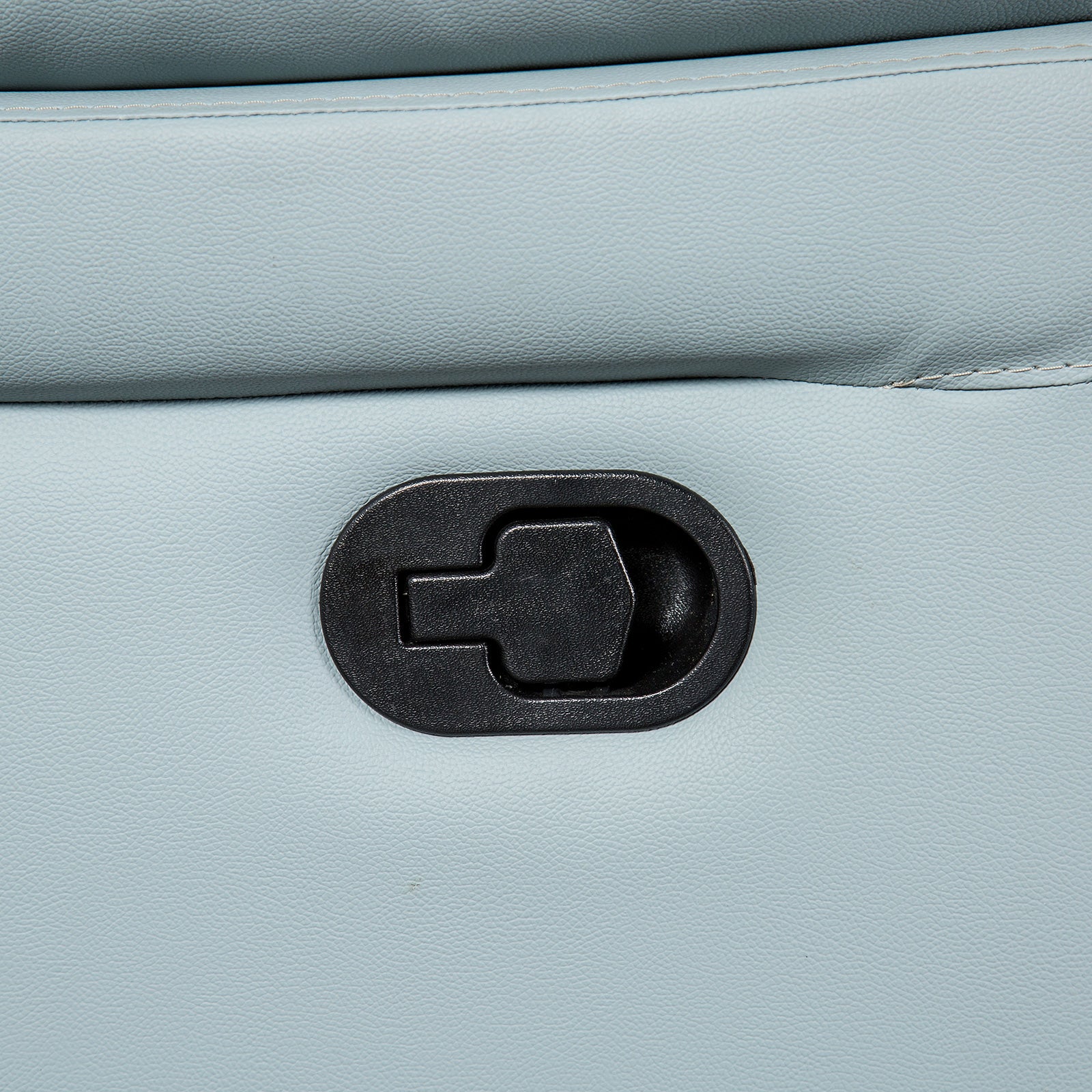 Glarus Powder Blue Leather Match Recliner - Ornate Home