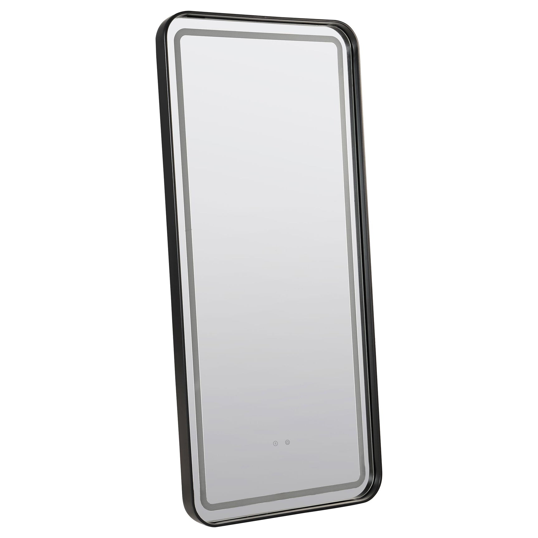 Glendora Black LED Standing Mirror with Bluetooth Speaker - Ornate Home