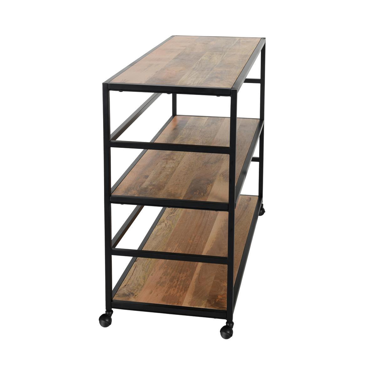 Glendora Black/Natural Rack - Ornate Home