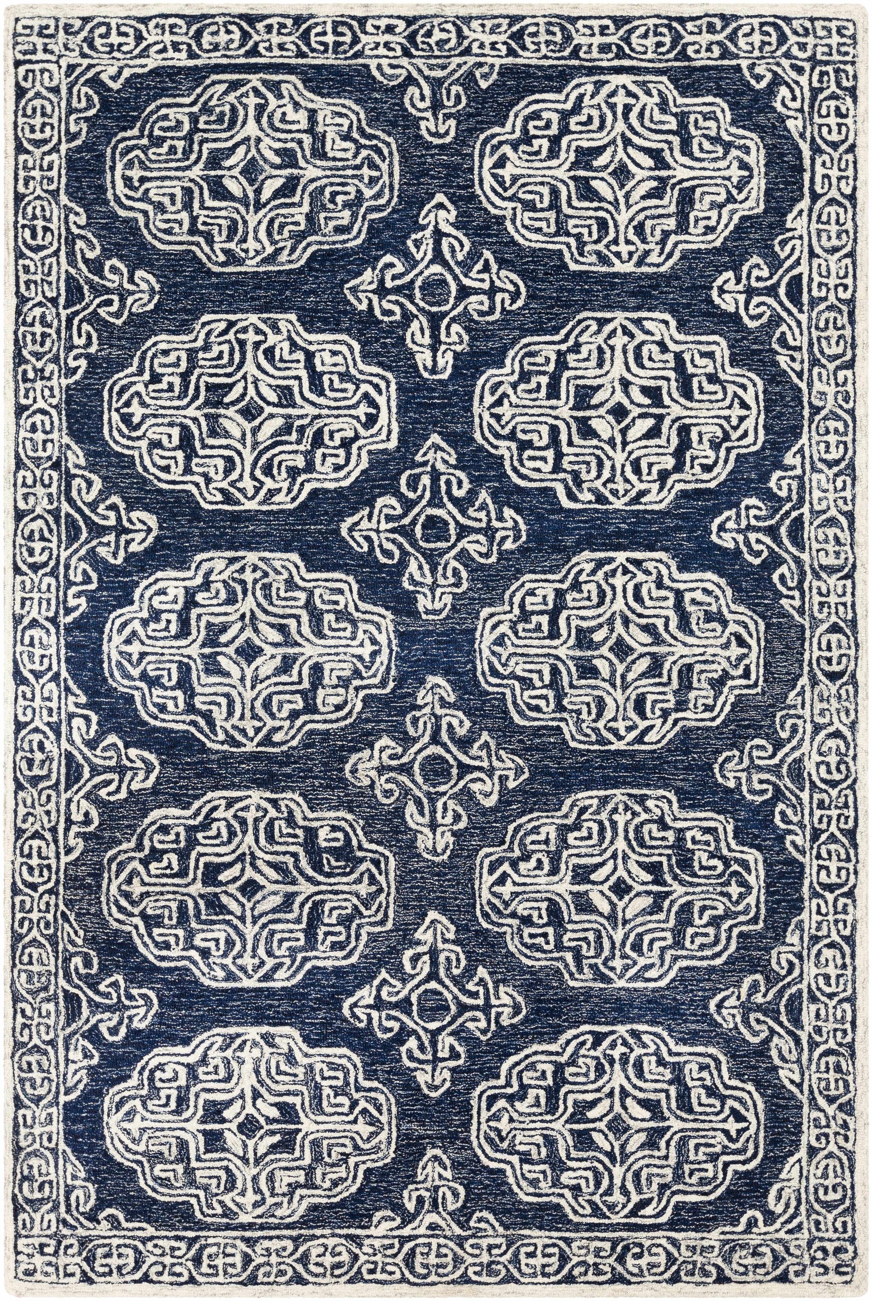 Glenoma Blue Regency Wool Rug - Ornate Home