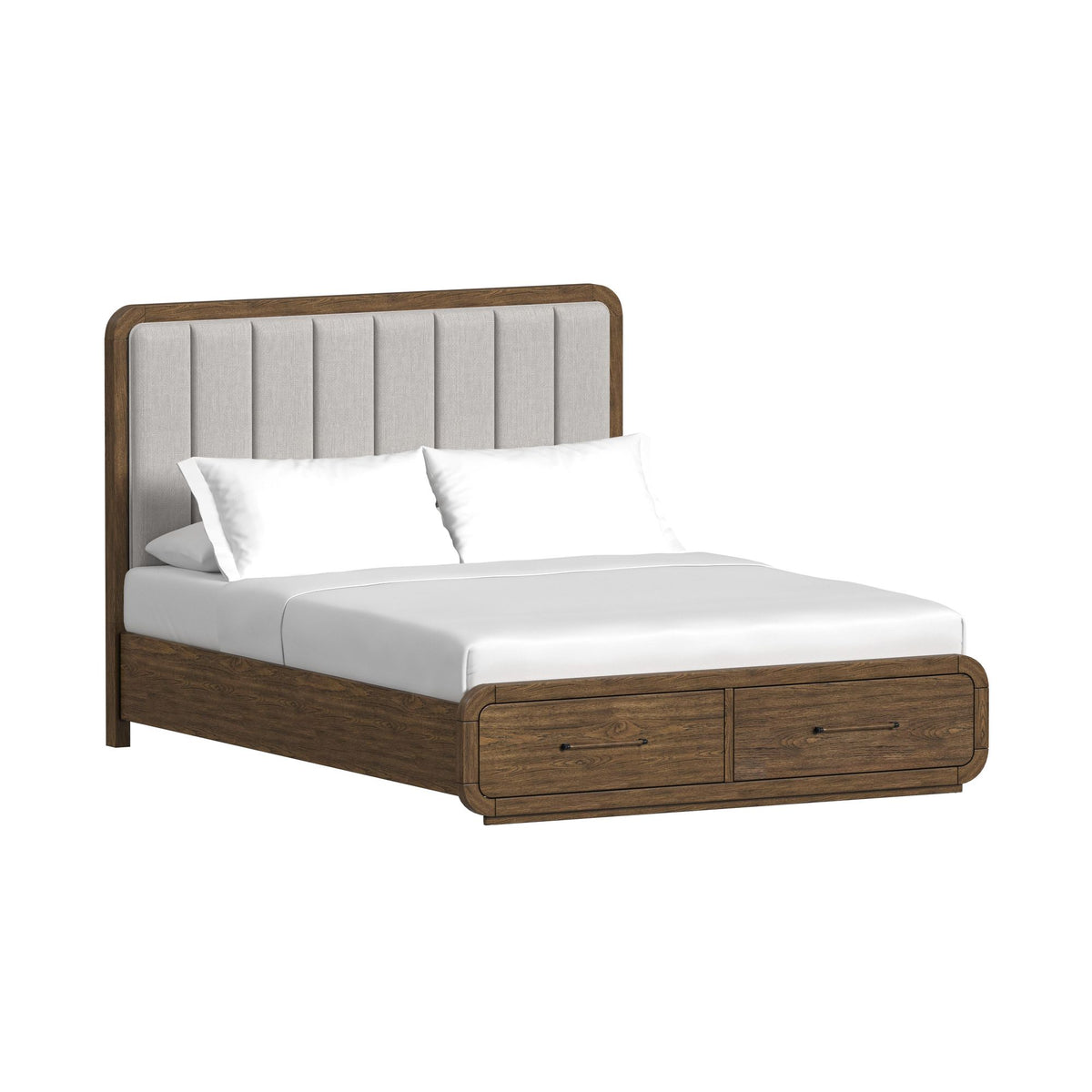 Glinda Brown 5-Piece King Storage Bedroom Set with 2 Nightstands, Dresser & Chest - Ornate Home