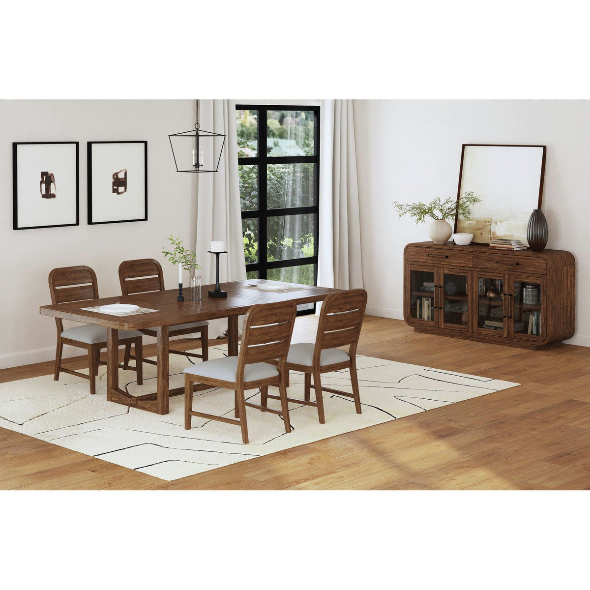 Glinda Brown/Light Grey Dining Side Chair (Set of 2) - Ornate Home