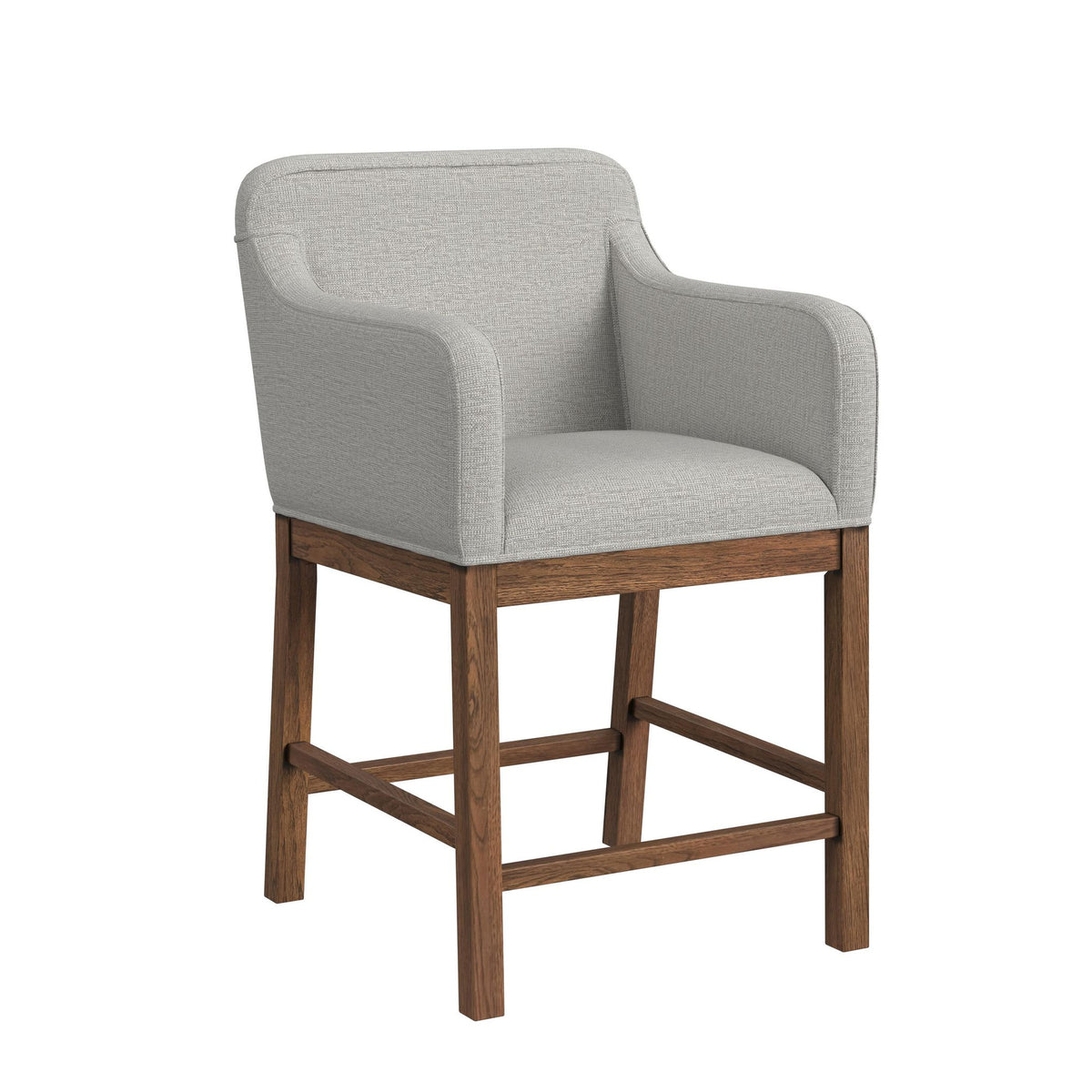 Glinda Brown/Light Grey UPH Counter Chair (Set of 2) - Ornate Home