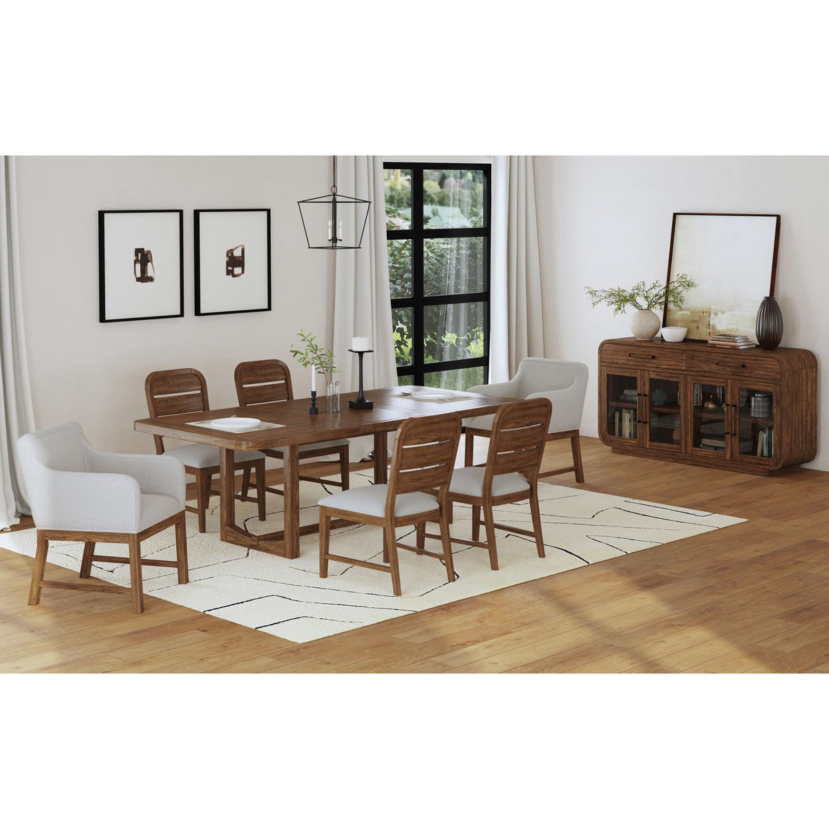 Glinda Brown/Light Grey UPH Dining Chair (Set of 2) - Ornate Home
