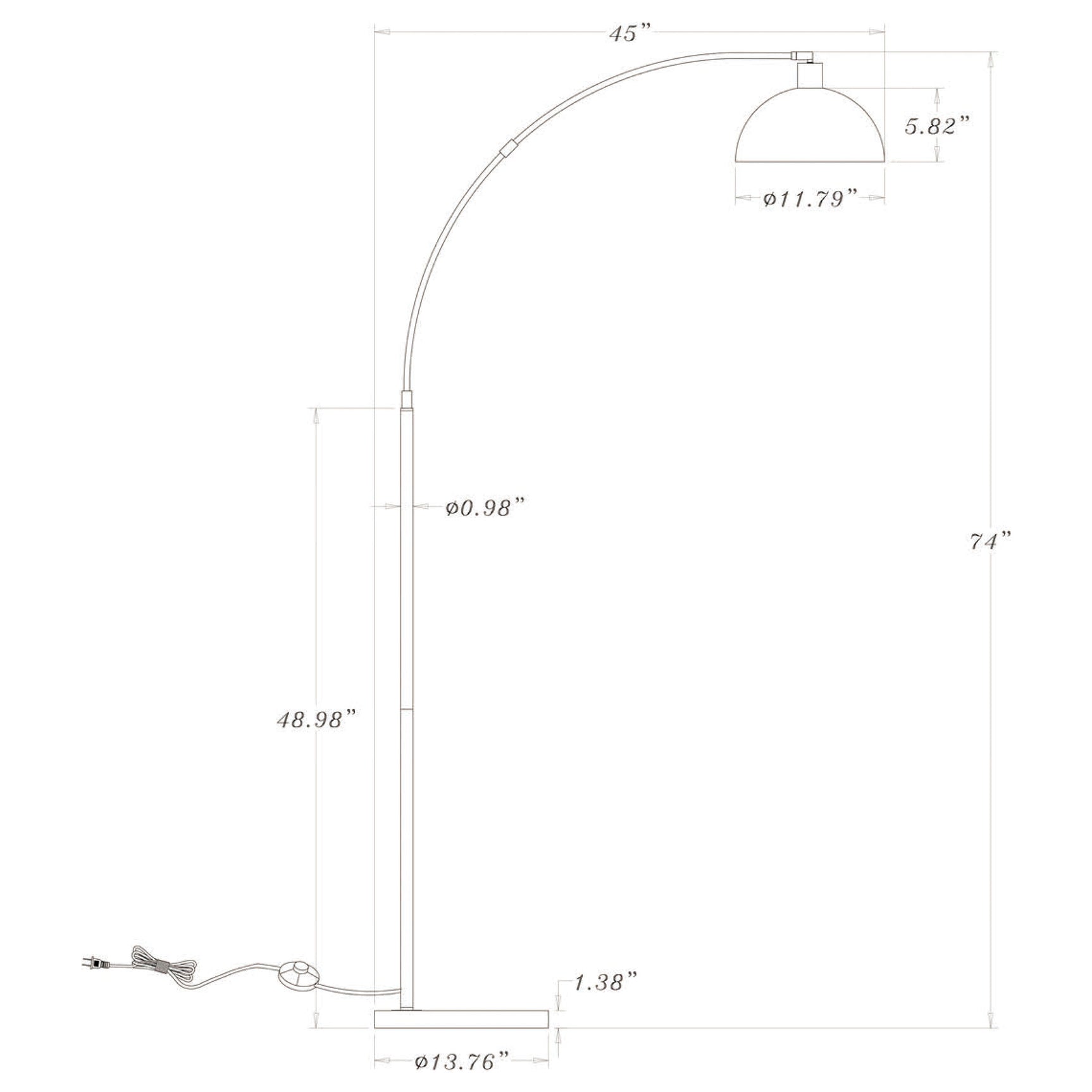 Gloria Gold Floor Lamp - Ornate Home