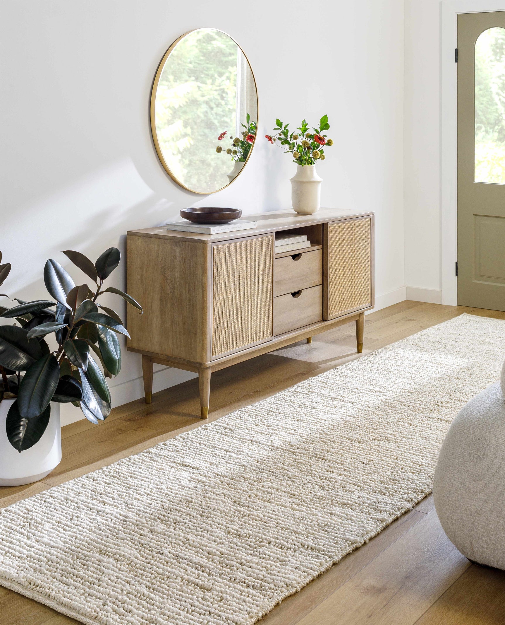 Glover Bleached Braided Jute Carpet - Ornate Home