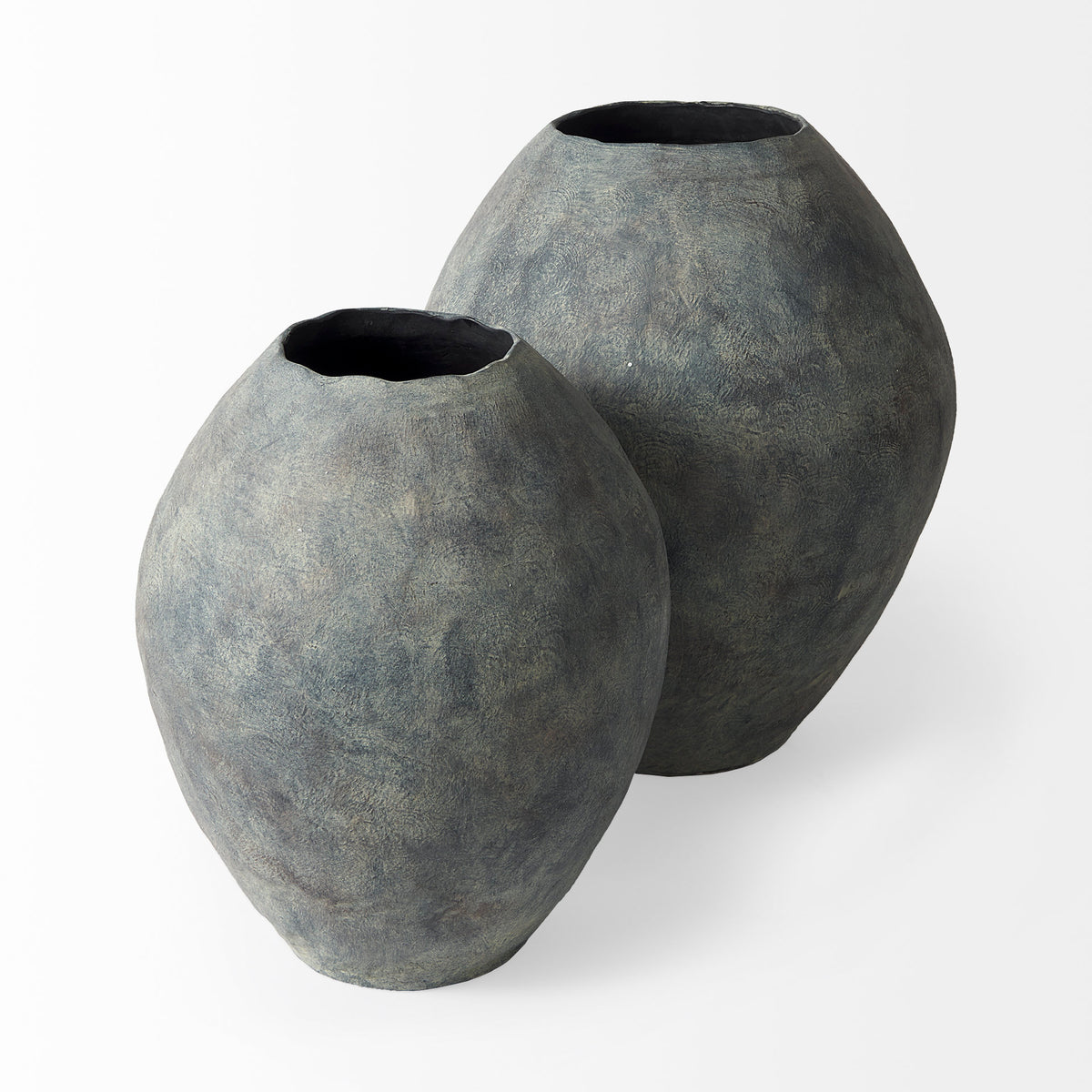 Gobi Gray Small Ceramic Oval Vase - Ornate Home