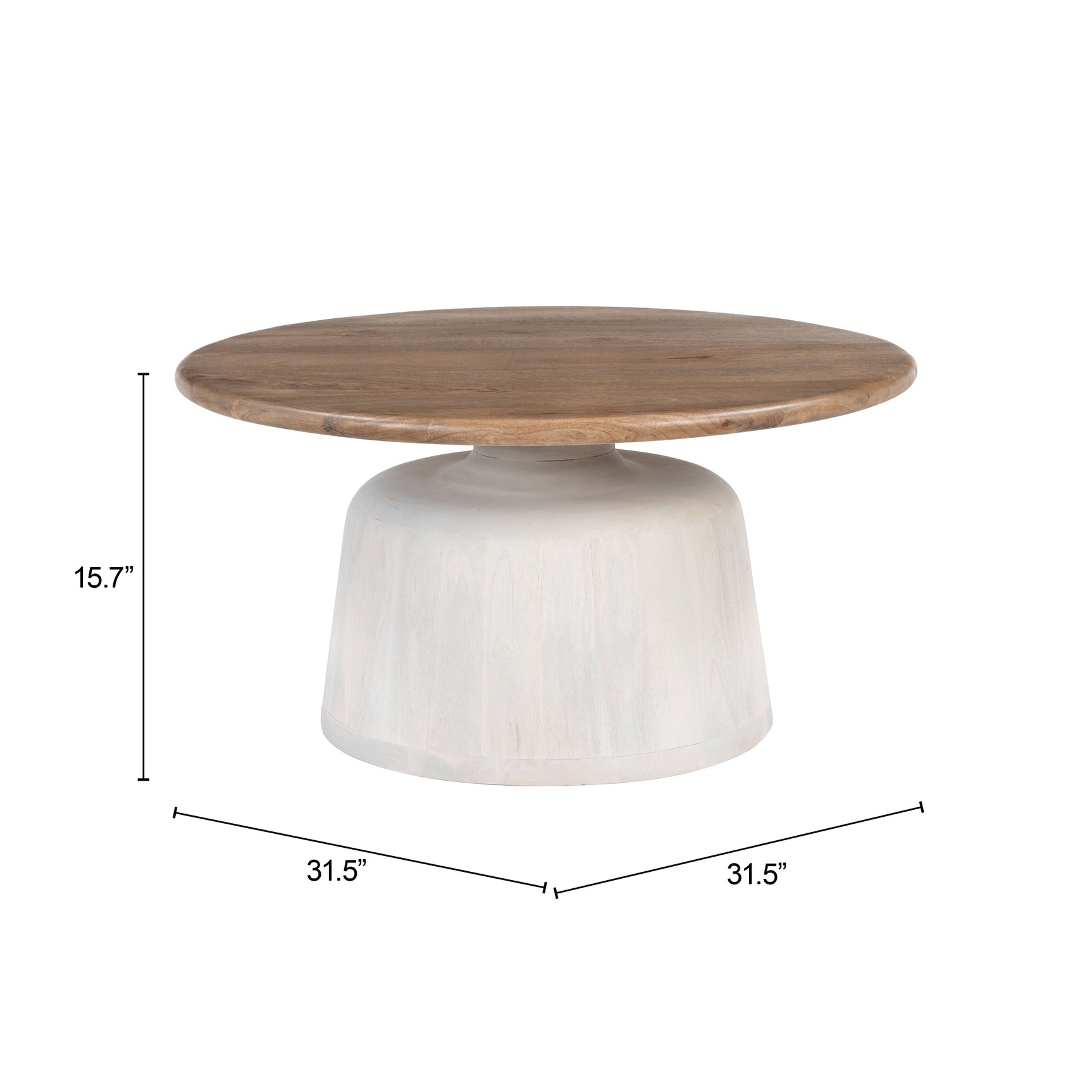 Goblet Brown & White Coffee Table