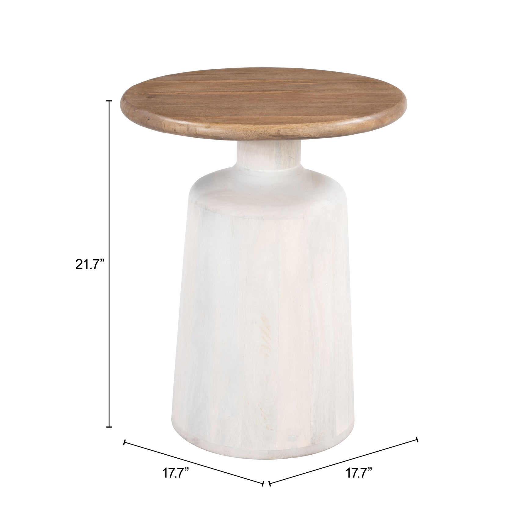 Goblet Brown & White Side Table