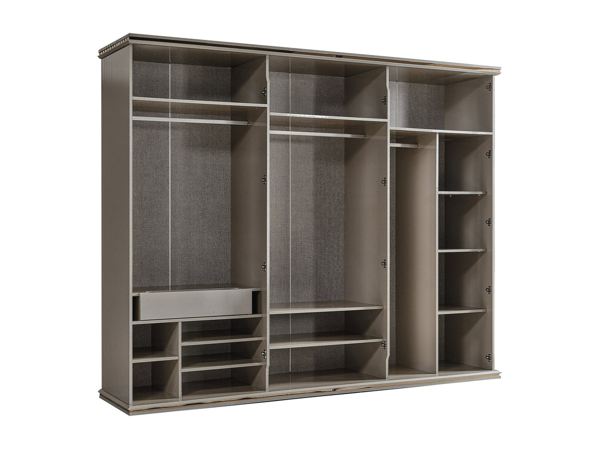 Gokce Light Brown Wardrobe - Ornate Home