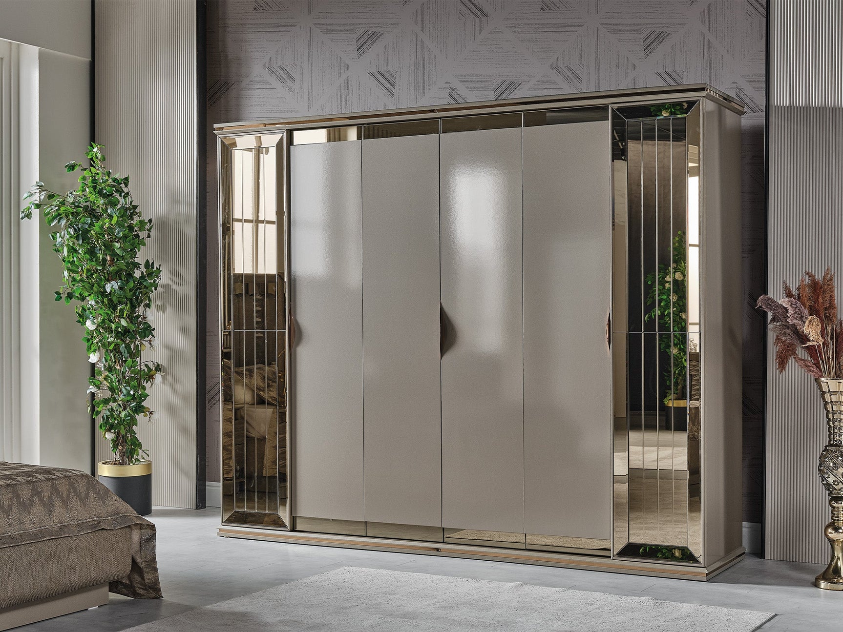 Gokce Light Brown Wardrobe