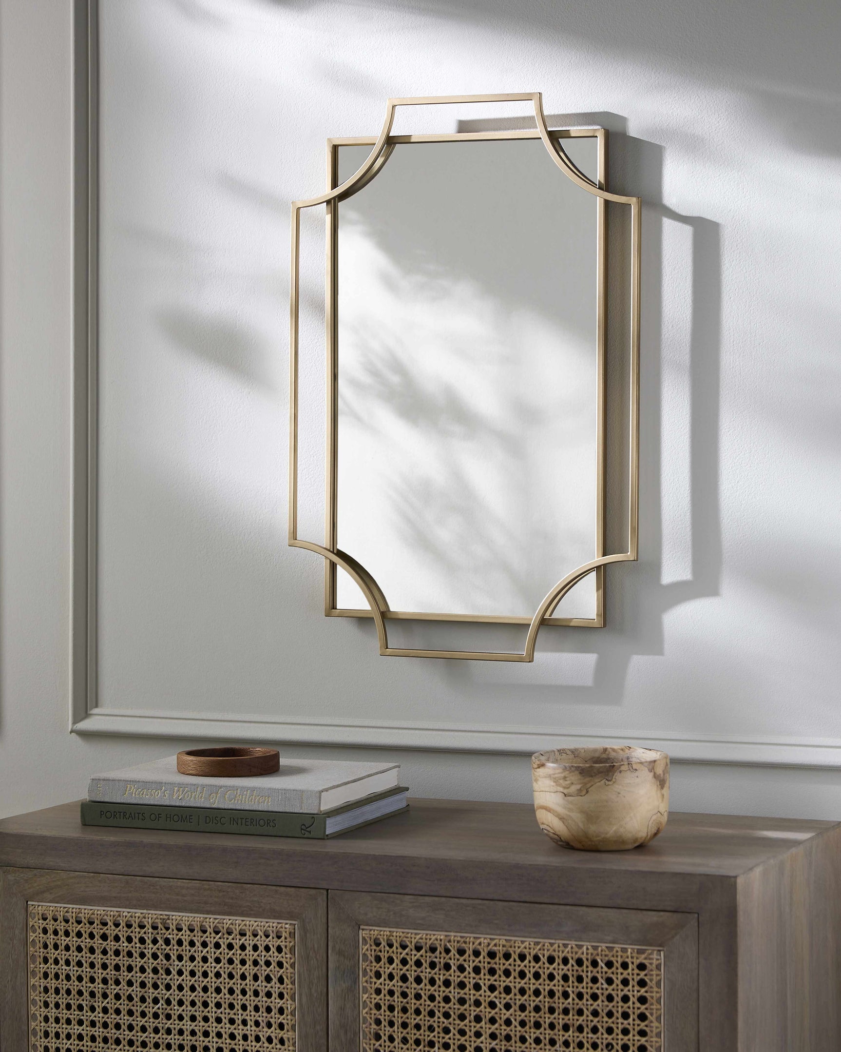 Golasecca Brass Frame Gold Mirror - Ornate Home