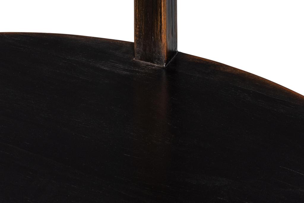 Golden Rim Black Side Table - Ornate Home