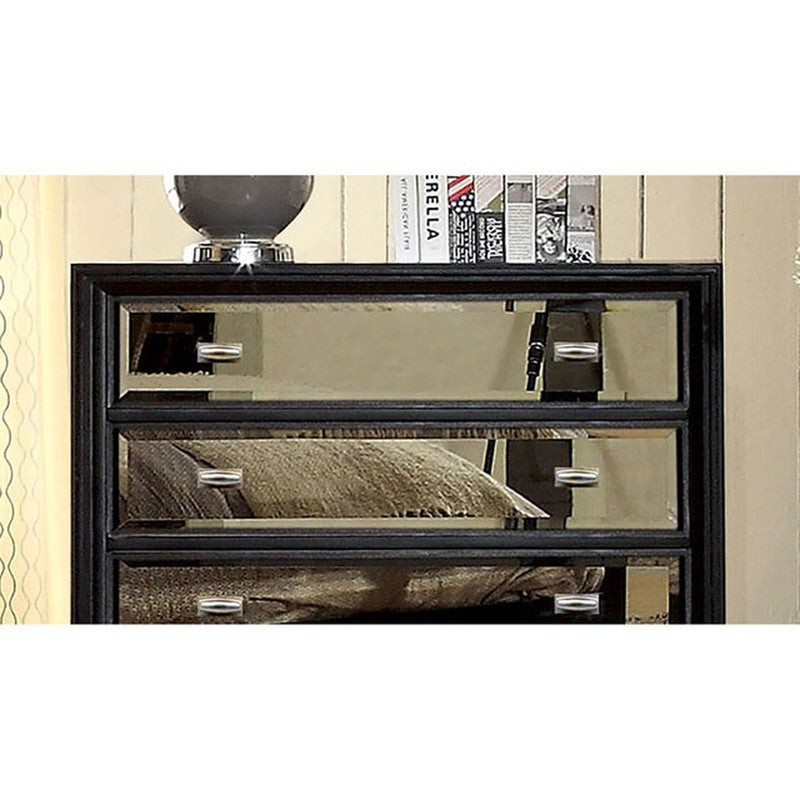 Golva Black/Taupe E.King Bed - Ornate Home