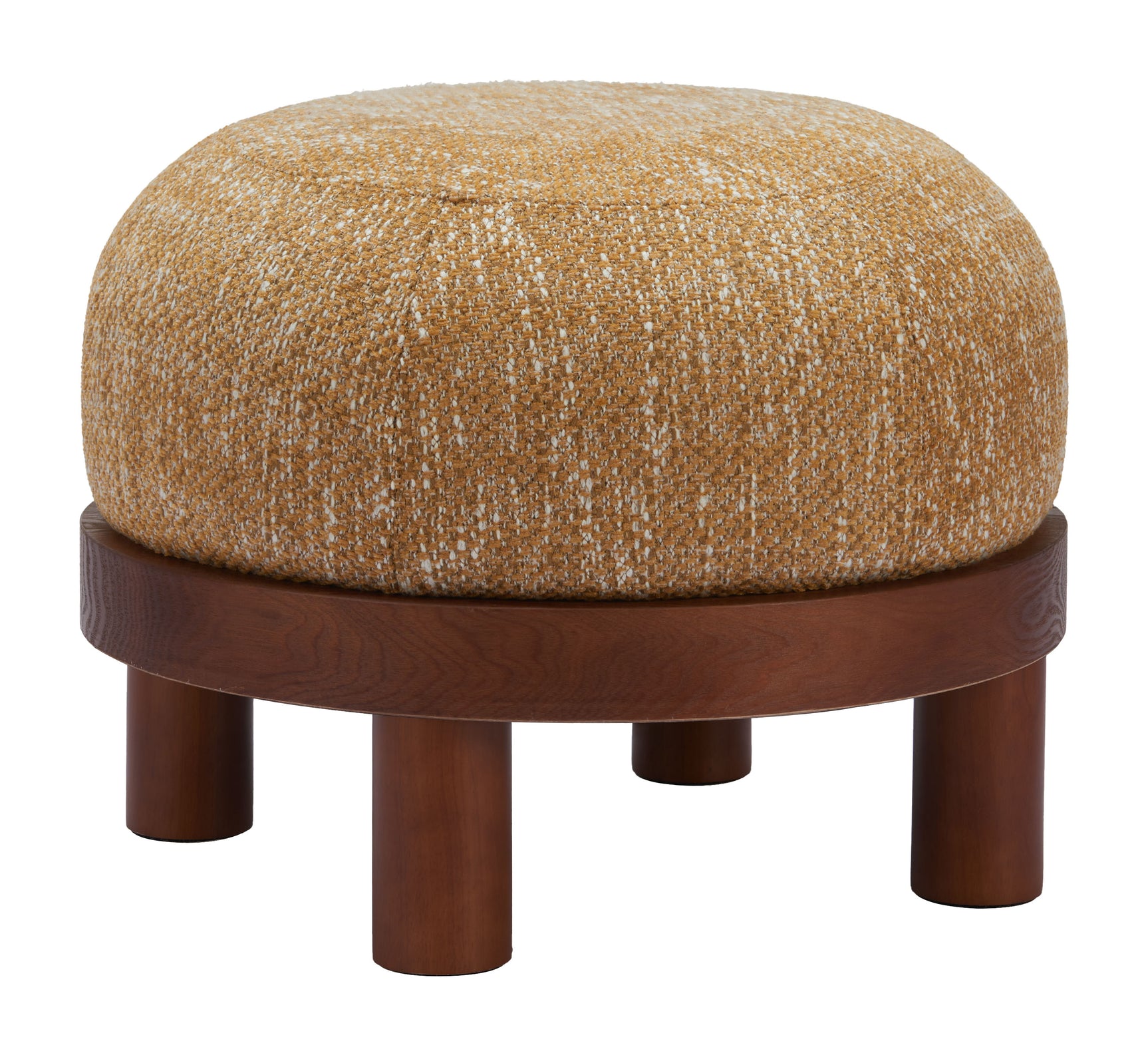Gome Oat Yellow Ottoman - Ornate Home