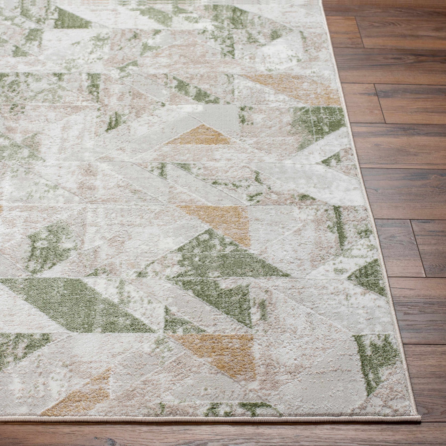 Gonca Green Geometric Area Rug - Ornate Home
