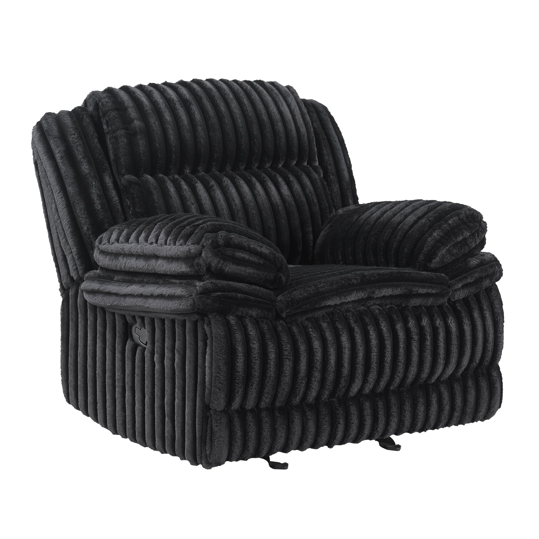 Goodland Black Glider Reclining Chair - Ornate Home
