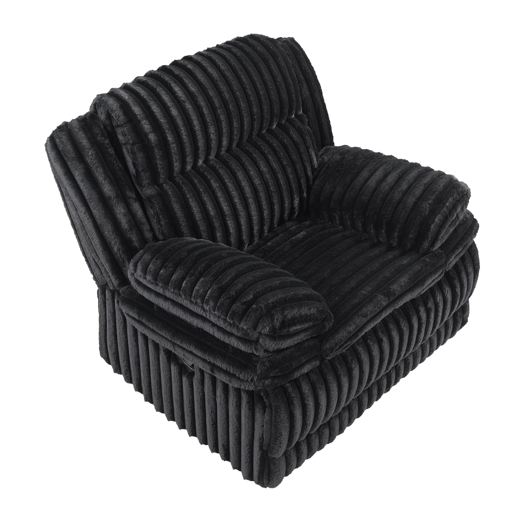 Goodland Black Glider Reclining Chair - Ornate Home