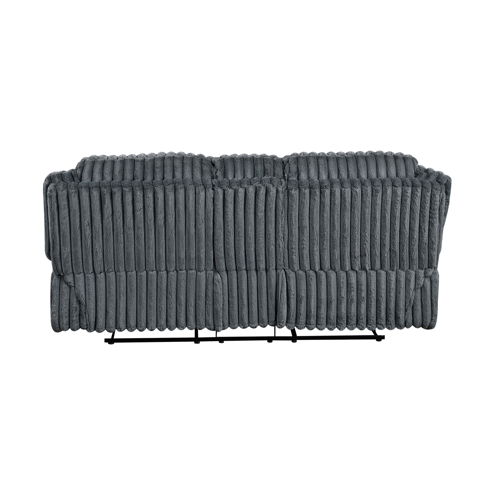 Goodland Dark Gray Double Reclining Loveseat w/ Center Console - Ornate Home