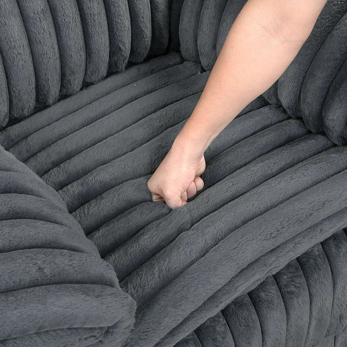 Goodland Dark Gray Double Reclining Sofa - Ornate Home