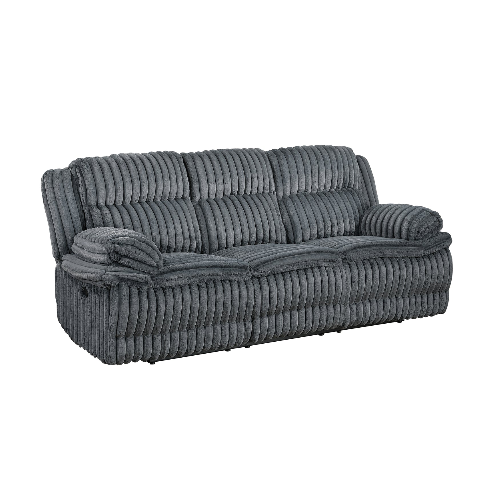 Goodland Dark Gray Double Reclining Sofa - Ornate Home