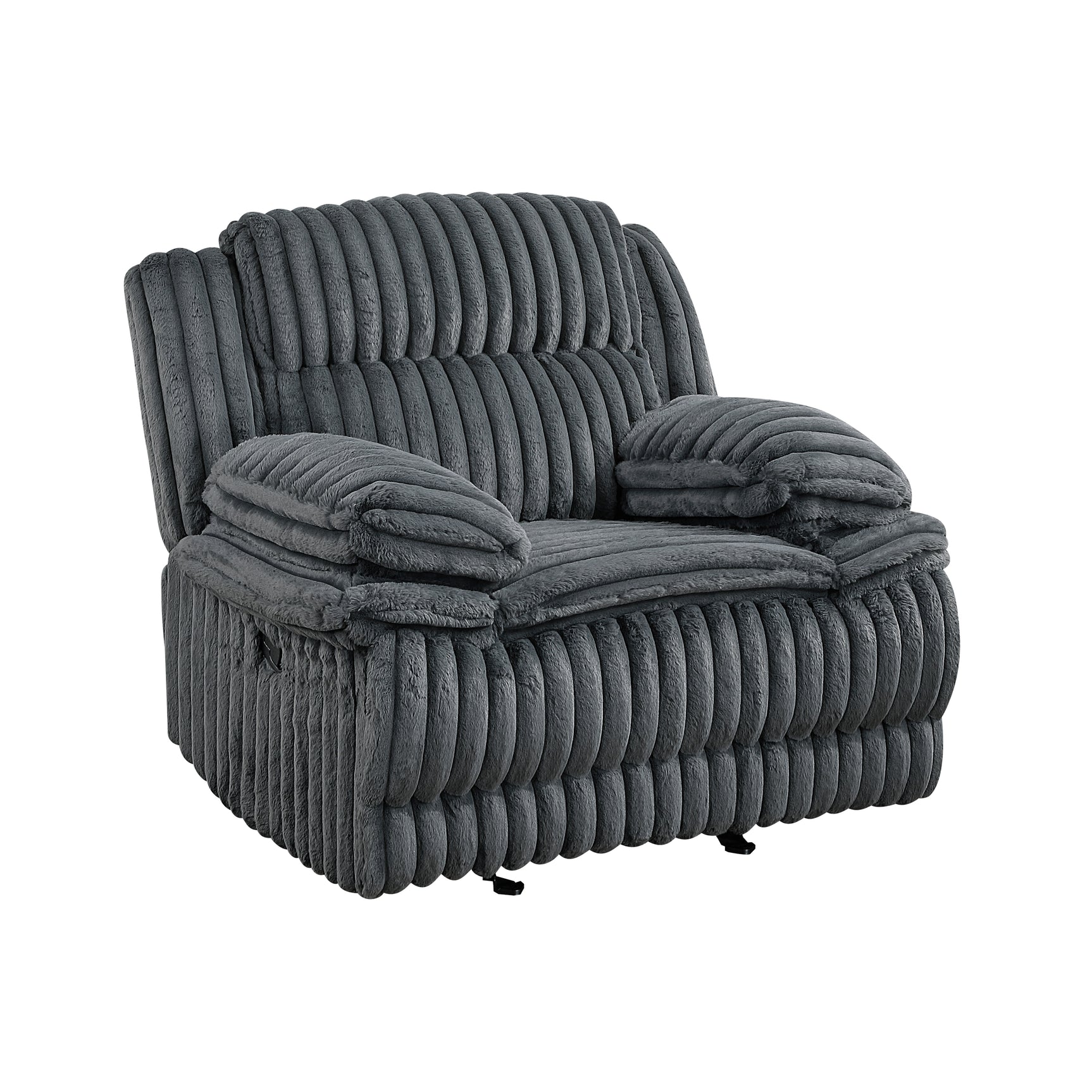 Goodland Dark Gray Glider Reclining Chair - Ornate Home