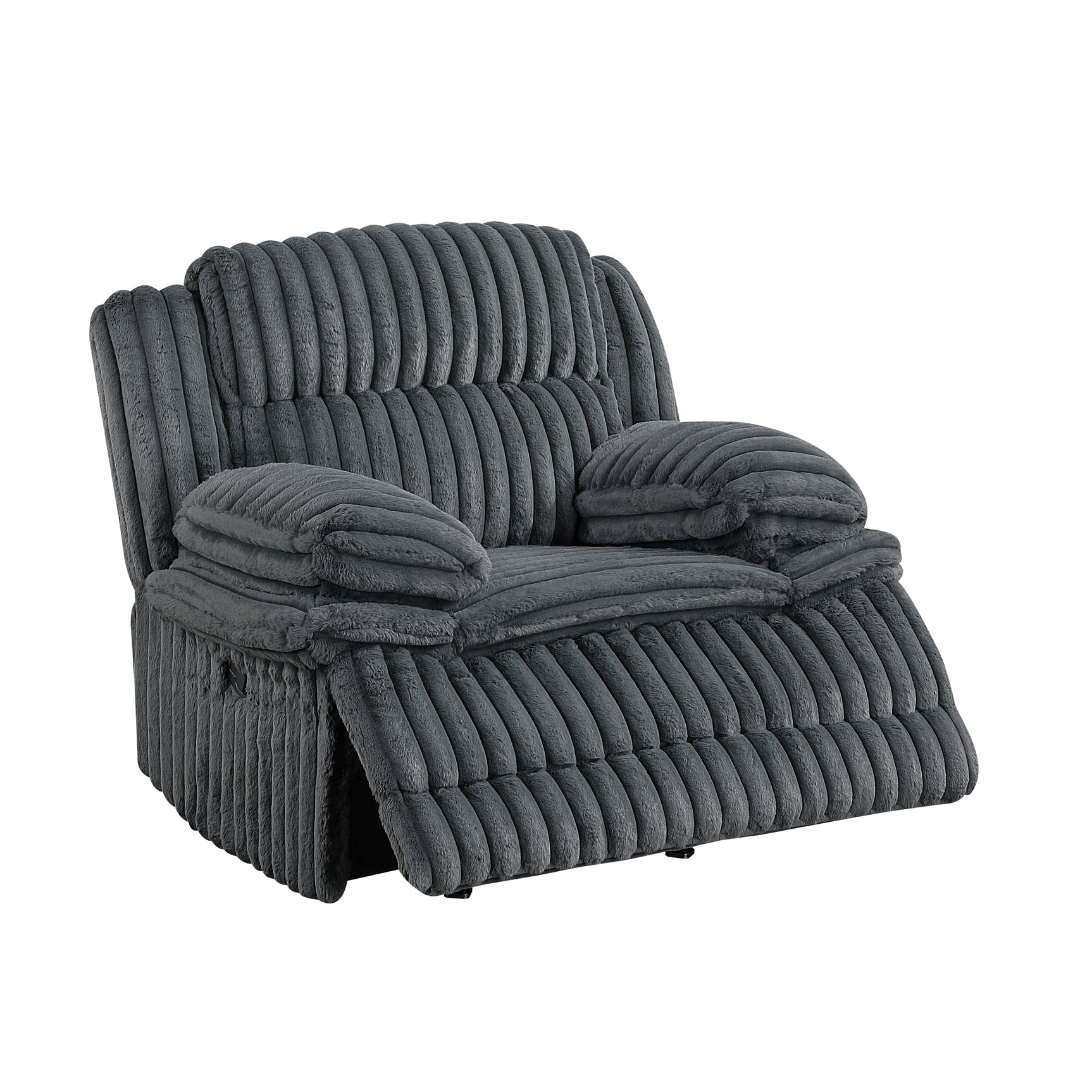 Goodland Dark Gray Glider Reclining Chair - Ornate Home