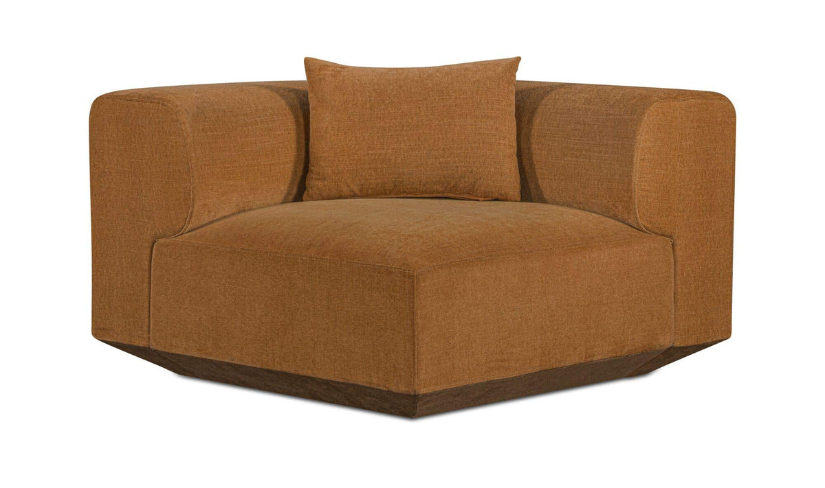 Goodwin Cognac Corner Chair - Ornate Home