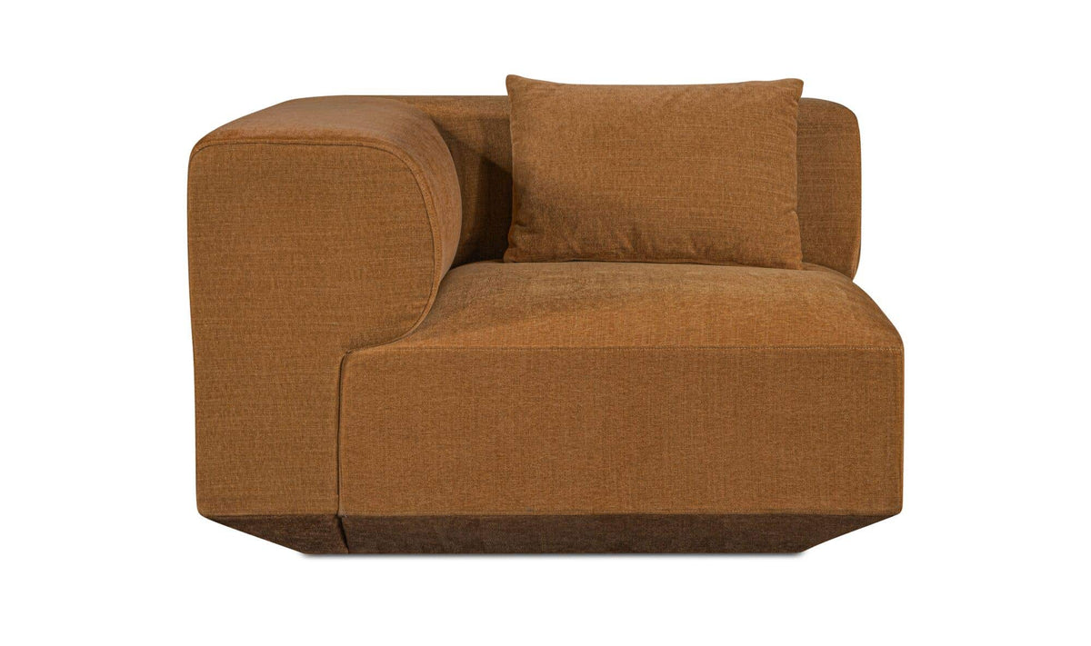 Goodwin Cognac Corner Chair - Ornate Home