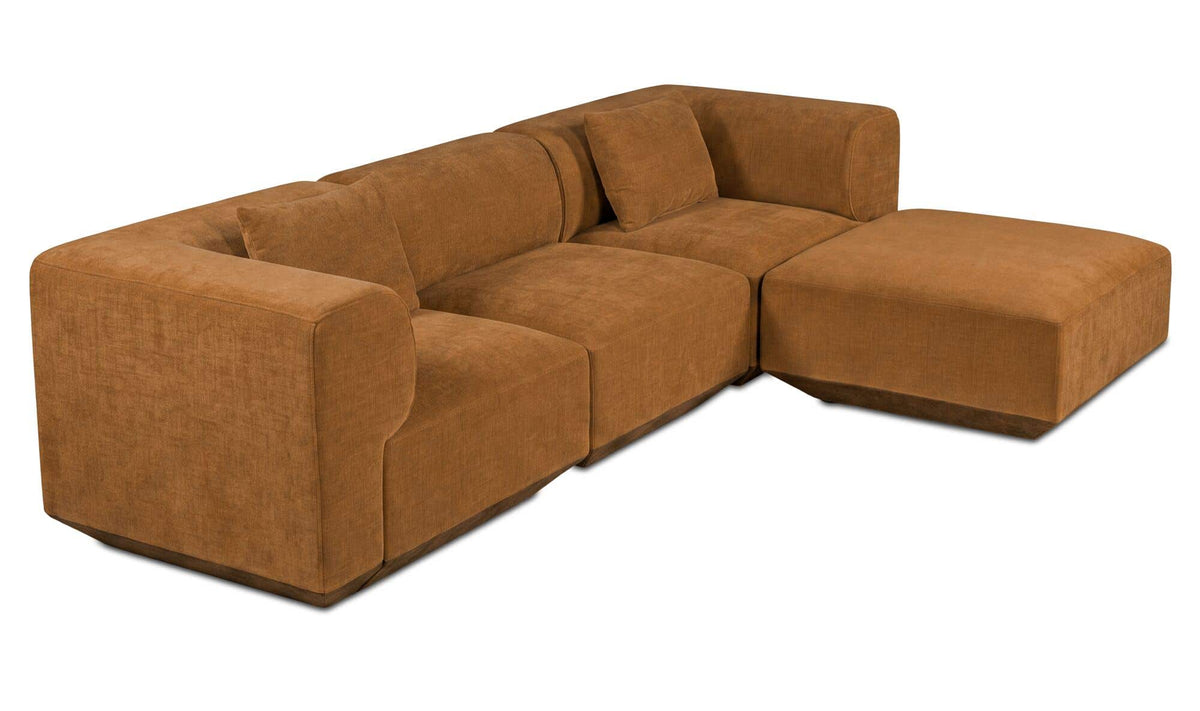 Goodwin Cognac Lounge Modular Sectional - Ornate Home