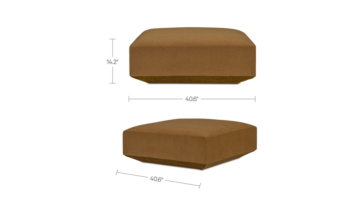 Goodwin Cognac Ottoman - Ornate Home