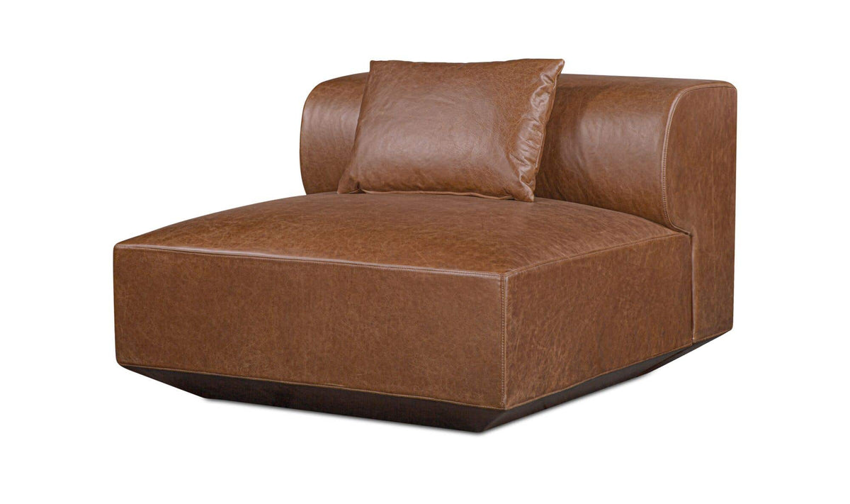 Goodwin Dark Brown Leather Slipper Chair - Ornate Home