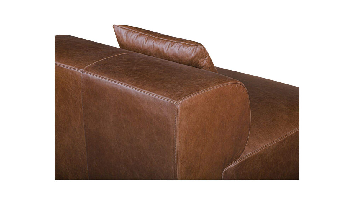 Goodwin Dark Brown Leather Slipper Chair - Ornate Home