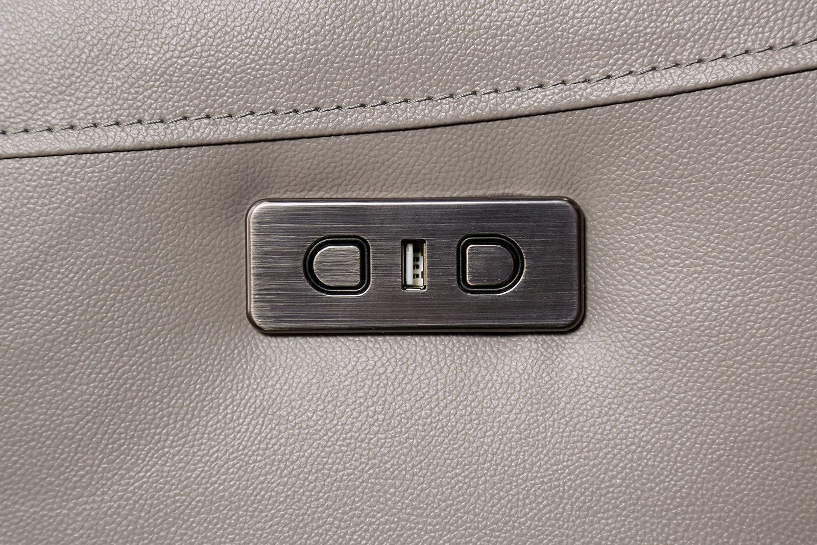 Gorgius Light Gray Top Grain Leather Match Power Reclining Sofa & Loveseat - Ornate Home