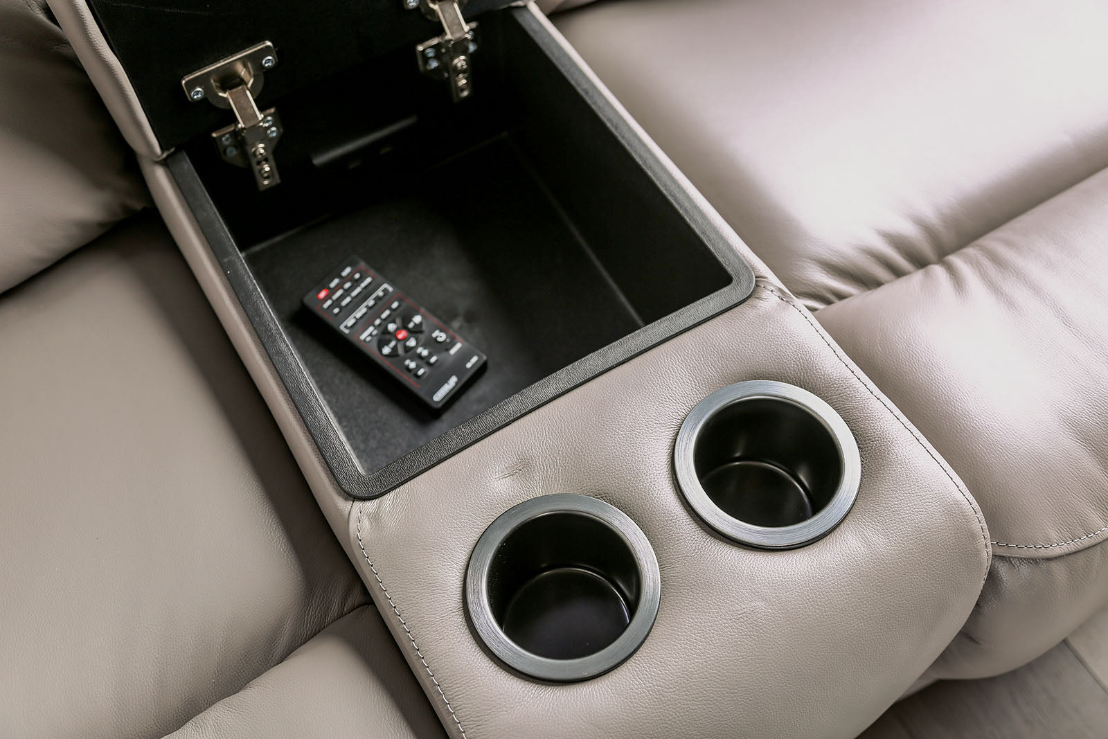 Gorgius Light Gray Top Grain Leather Match Power Reclining Sofa & Loveseat - Ornate Home