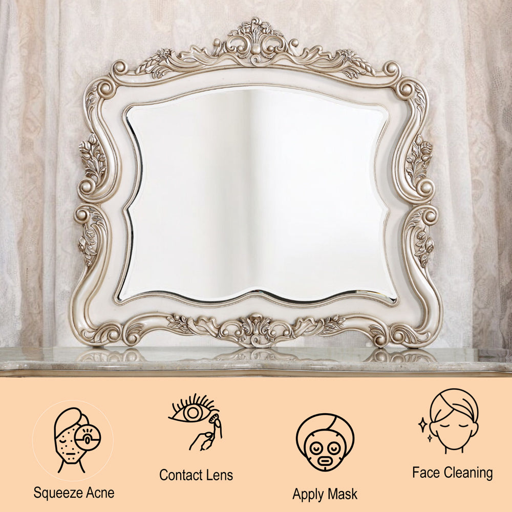 Gorsedd Antique White Mirror - Ornate Home
