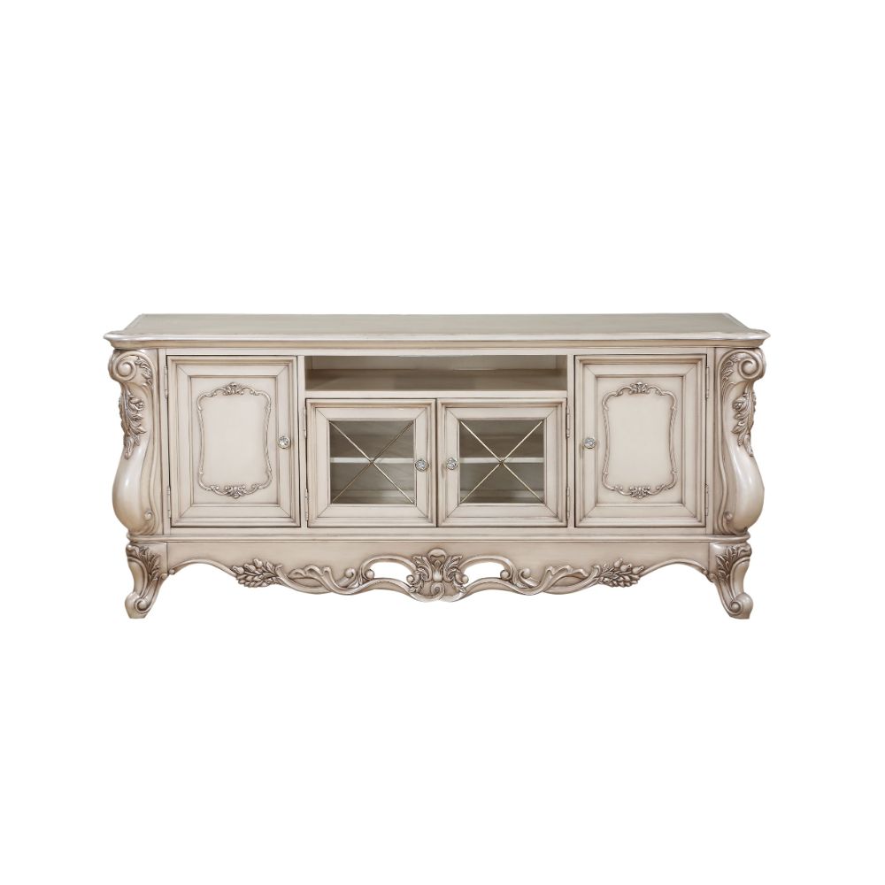 Gorsedd Antique White TV Stand - Ornate Home