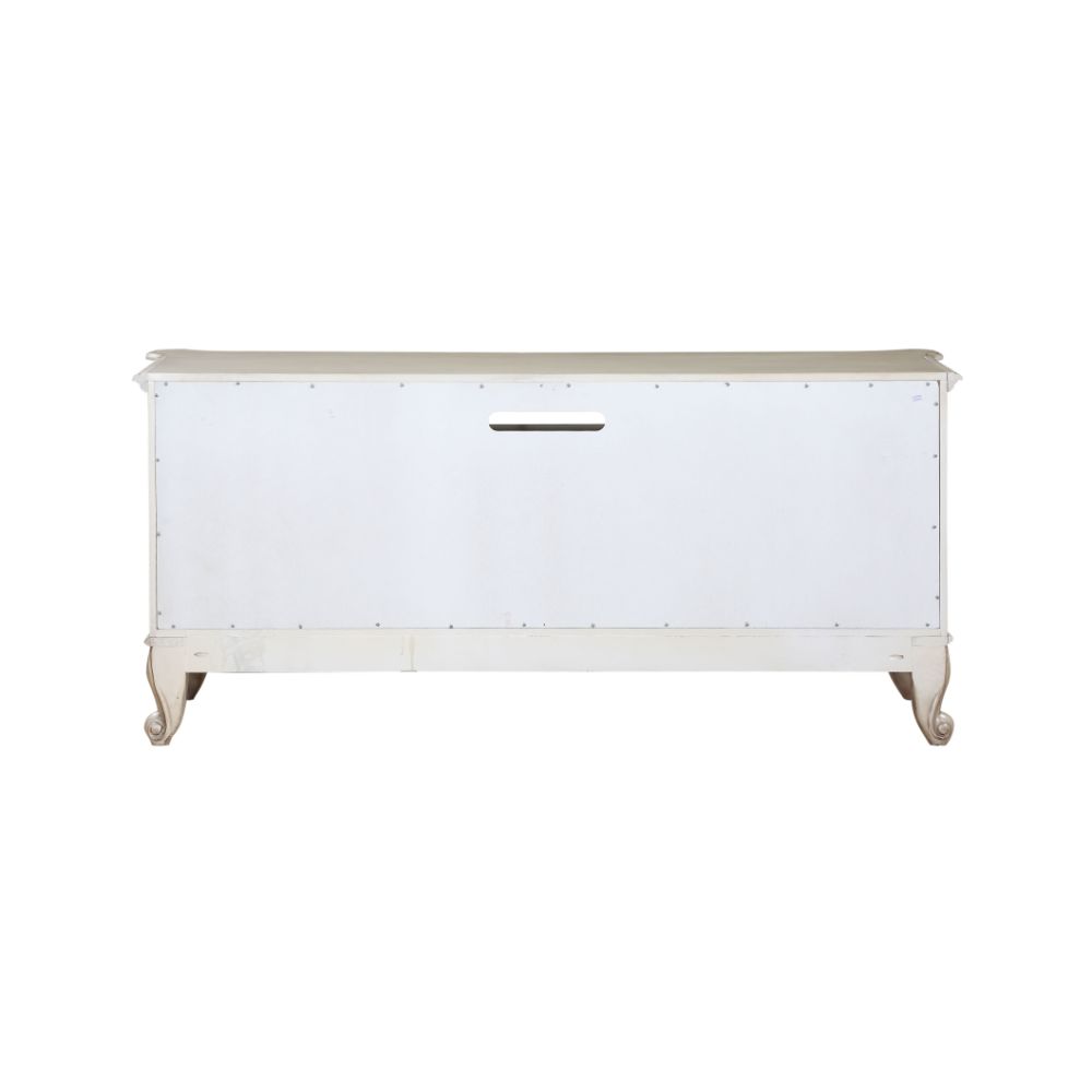 Gorsedd Antique White TV Stand - Ornate Home