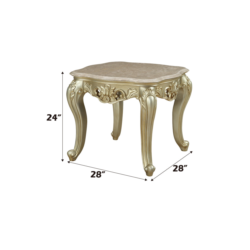 Gorsedd End Table in Antique White 82442 - Ornate Home