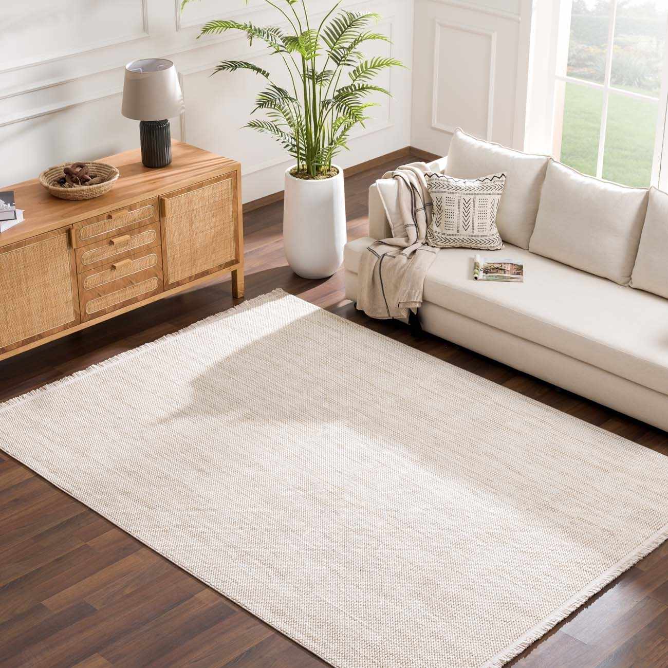 Gowan Beige Area Rug - Ornate Home
