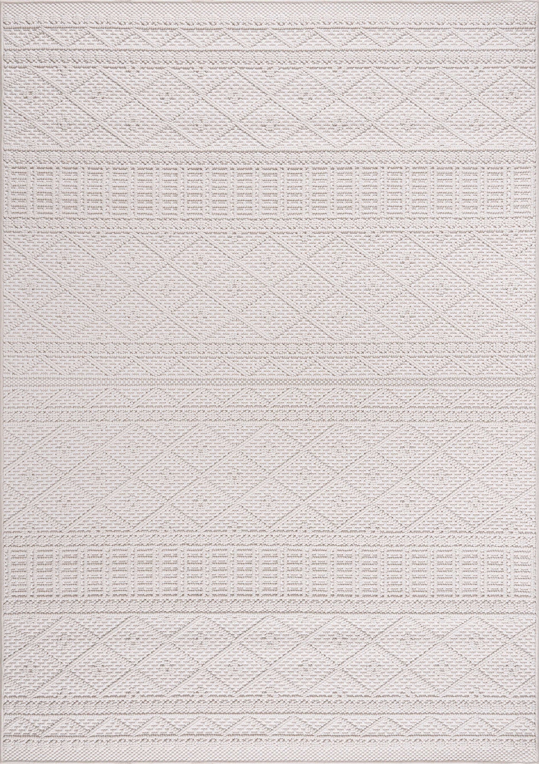 Goya Woven Non-Slip Minimalist Lattice Pattern Indoor Area Rug - Ornate Home