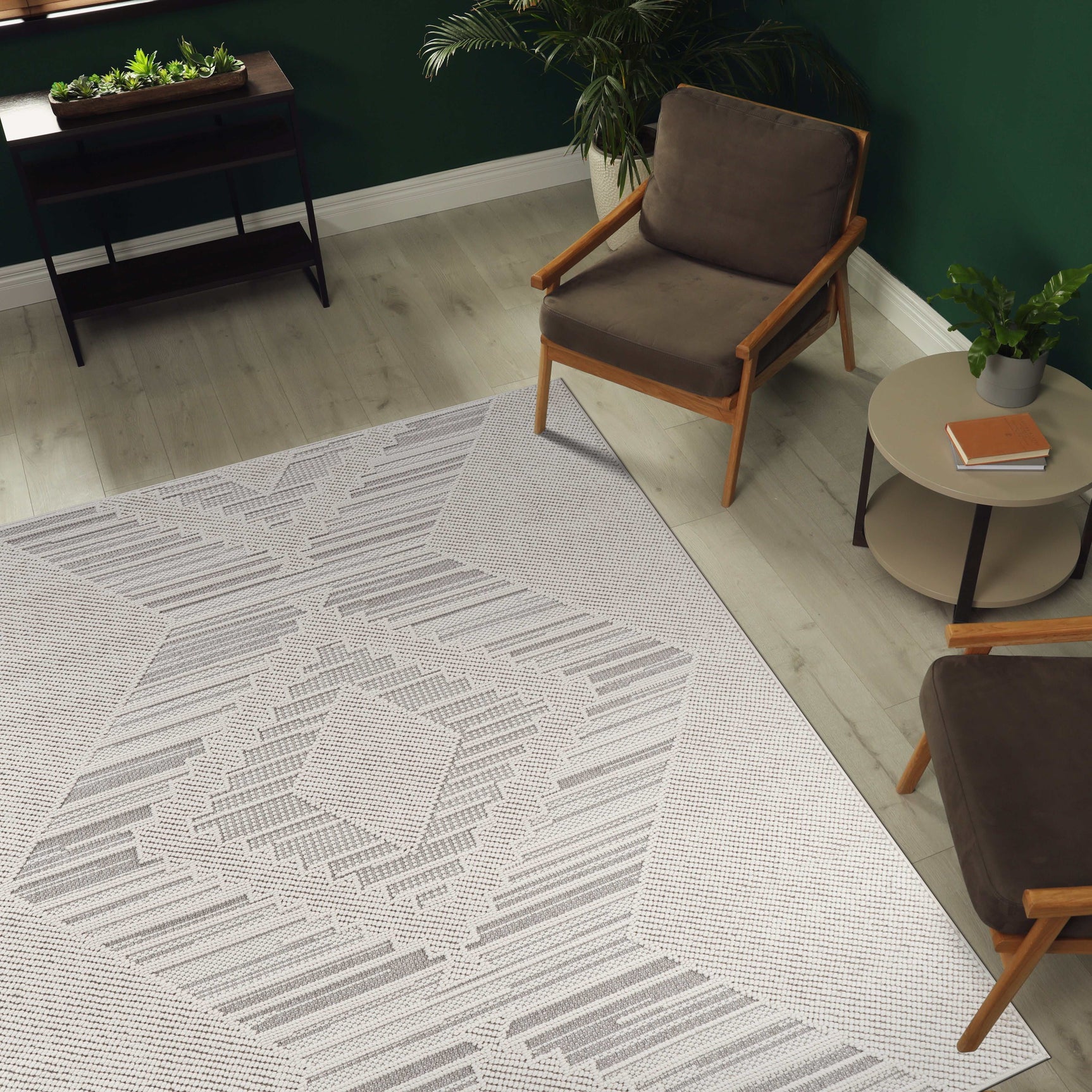 Goya Woven Non-Slip Modern Abstract Linear Indoor Area Rug - Ornate Home