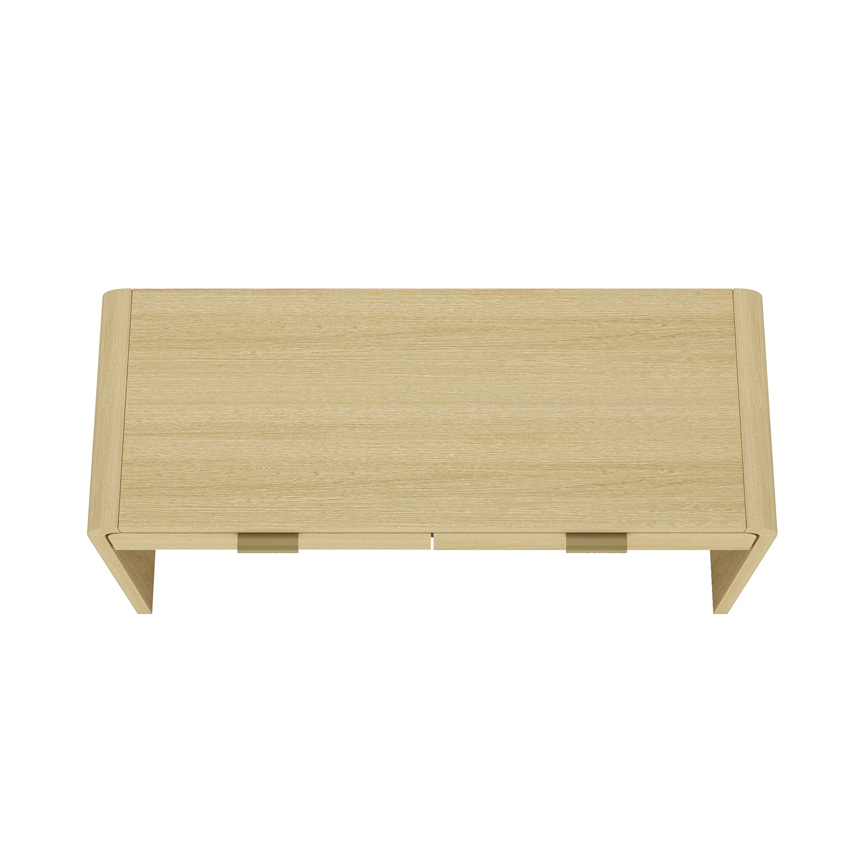 Grace 54" Home Office Desk in Natural Oak and Gold - Ornate Home