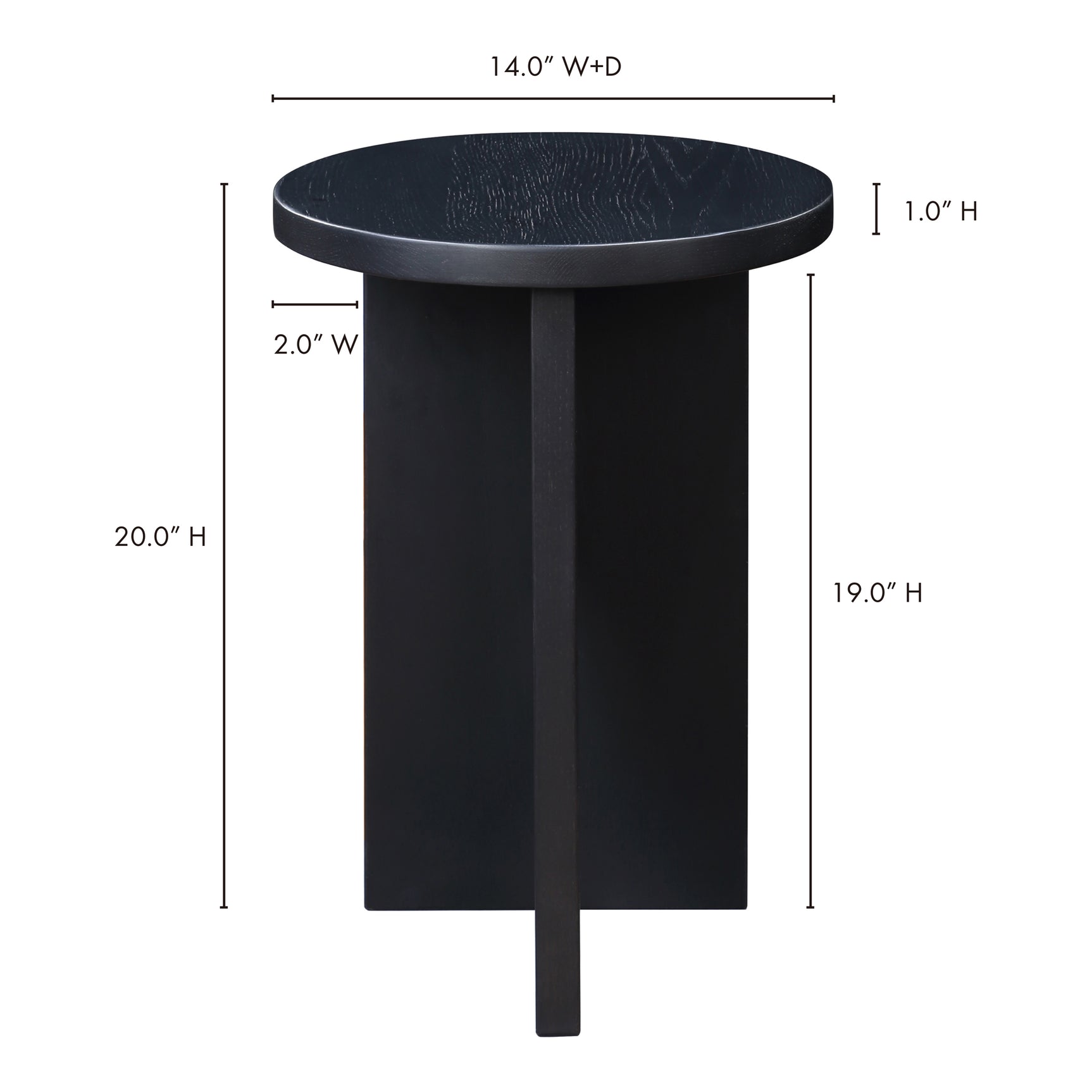 Grace Black Accent Table - Ornate Home