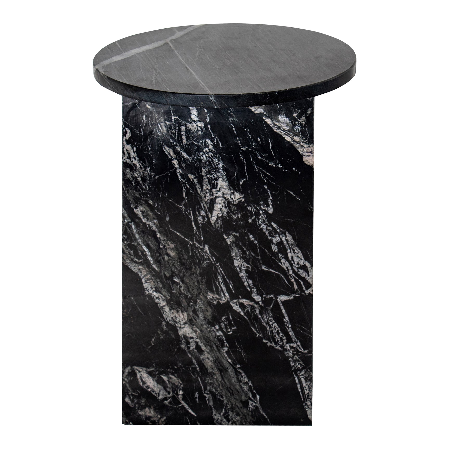 Grace Black Marble Accent Table - Ornate Home