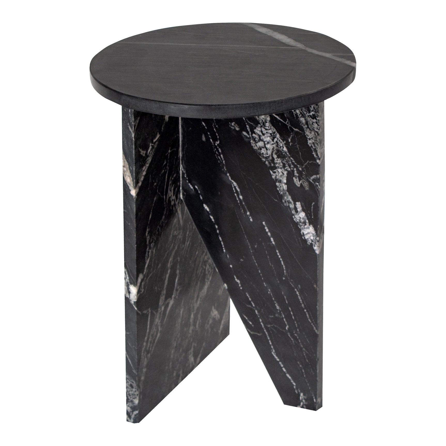 Grace Black Marble Accent Table - Ornate Home