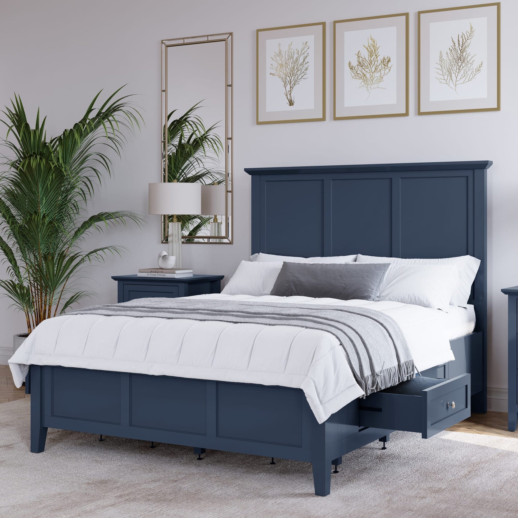 Grace Blueberry Twin Storage Bed - Ornate Home