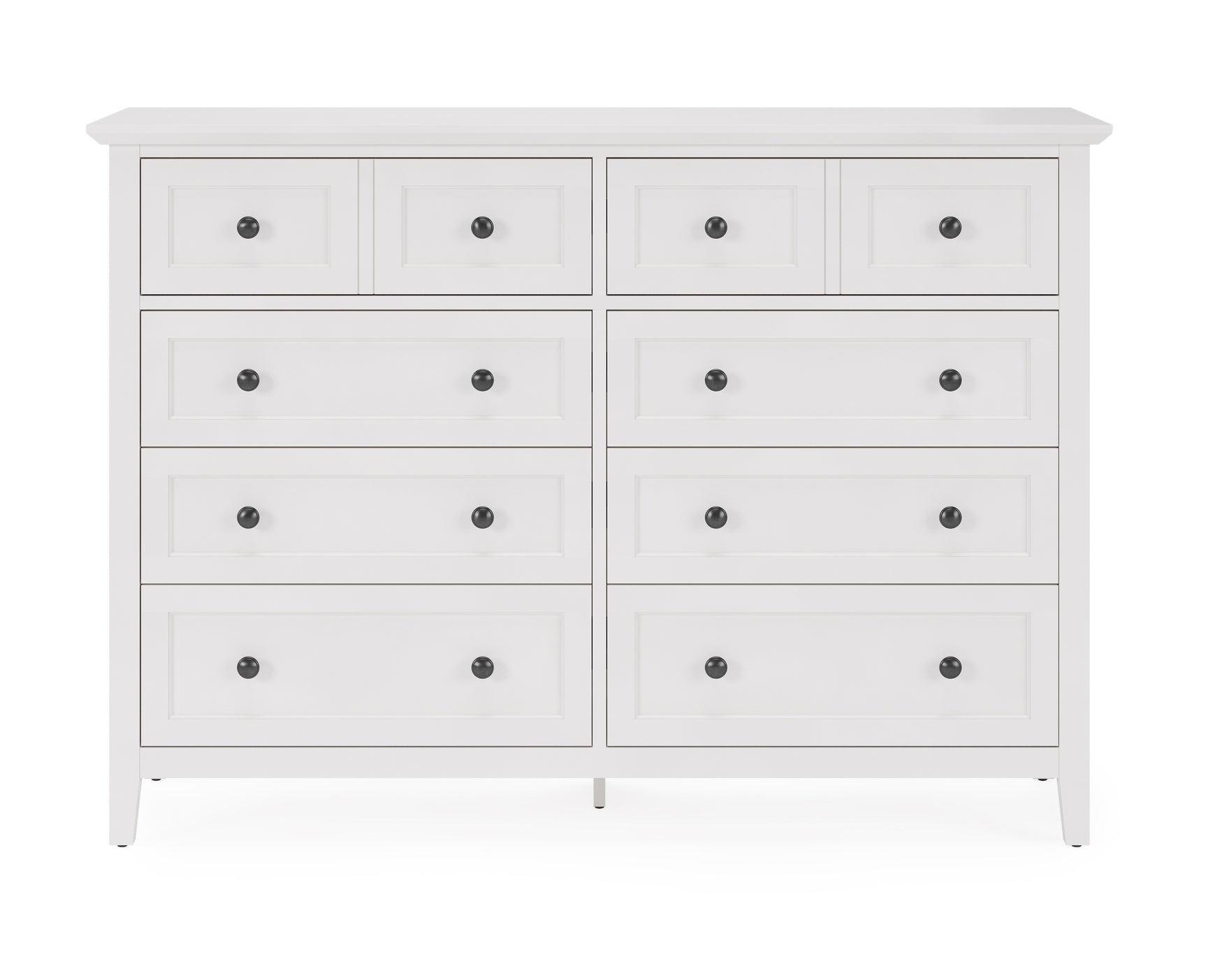 Grace Eight Drawer Dresser in Snowfall White - Ornate Home